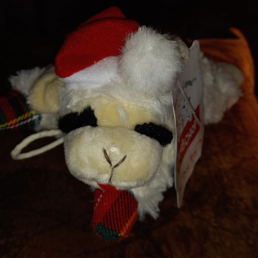 Santa Lamb chop dog toy